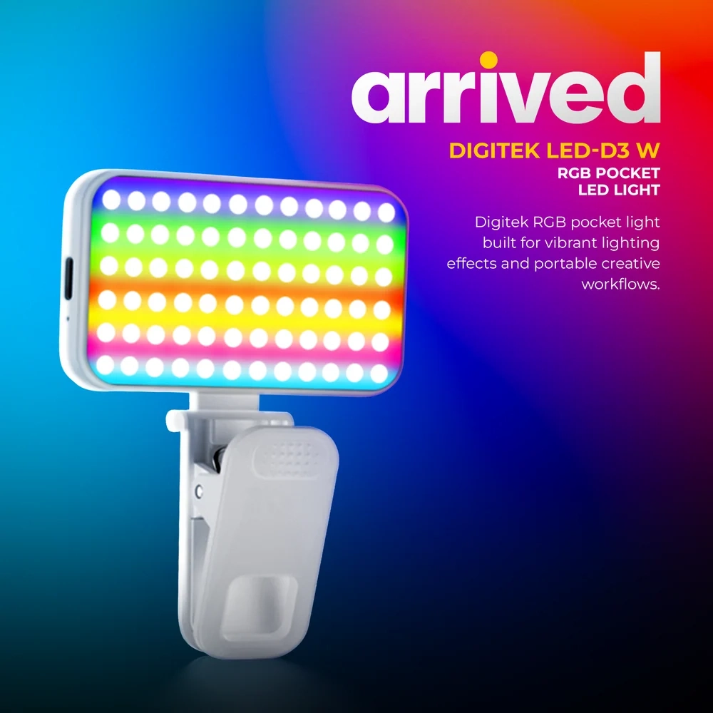DigiTek Portable RGB LED Video Light With Built In Battery (D3W RGB) view 2